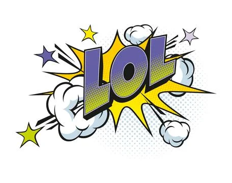 Lol comic pop art effect speech bubble Stock Illustration
