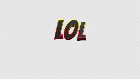 Lol Comic Title Loop On Alpha Video stock 304419610