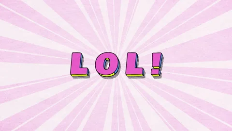 LOL! - comics style 3D text with shadow on paper textured background Stock-Footage 245941022