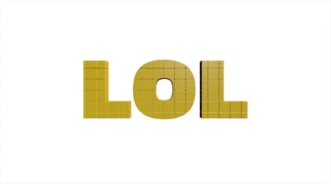 Lol - expression word text on a white background Stock Illustration
