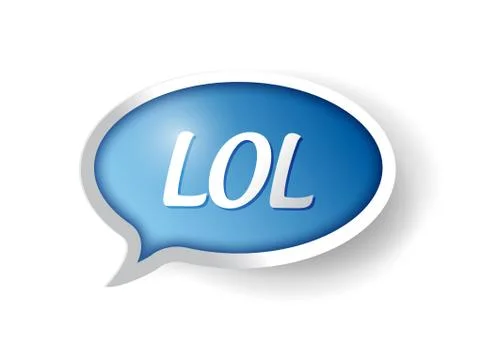 Lol message bubble illustration design Illustrazione stock