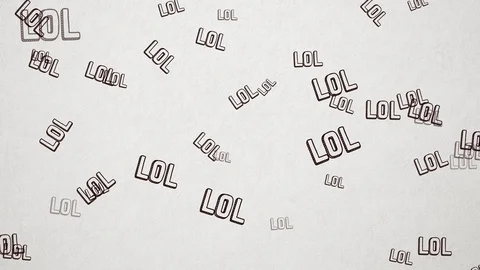 LOL Scribbled  On Old White Paper. Seamless loop, 1080p, 60fps Stock Footage 111374385