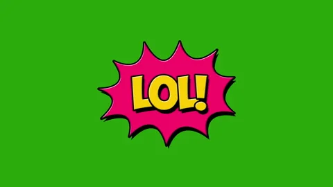 Lol word animation Comics speech bubbles. Stock Footage 253716339