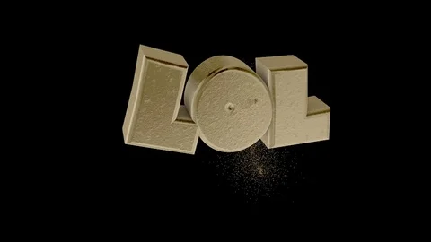 "LOL" words going to sand particles 스톡 동영상 76821607