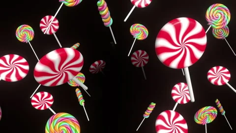 Lolipop Candy Tunnel Background Video stock 254425156