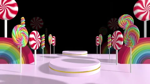 Lolipop Candy Tunnel Stock Footage 254424941