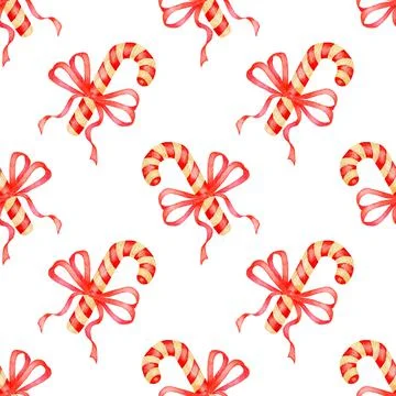 Lollipop and bow pattern Stock Illustration