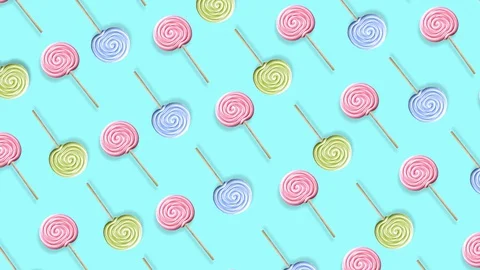 Lollipop, background, frame, template bright pastel colors Stock Footage 128781922