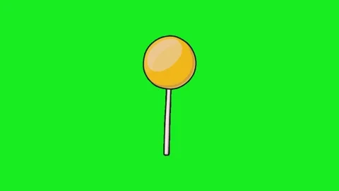 Lollipop candy animation on green screen 库存影片 332992873