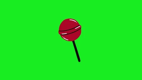 Lollipop candy animation on green screen 库存影片 332992883
