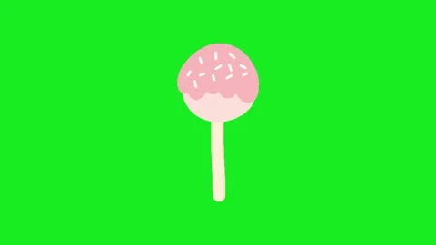 Lollipop candy animation on green screen 库存影片 332992886