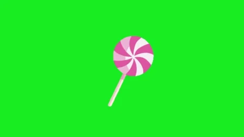 Lollipop candy animation on green screen 库存影片 332992890