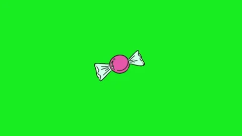 Lollipop candy animation on green screen 库存影片 332992891
