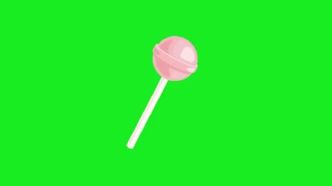 Lollipop candy animation on green screen 库存影片 332992892