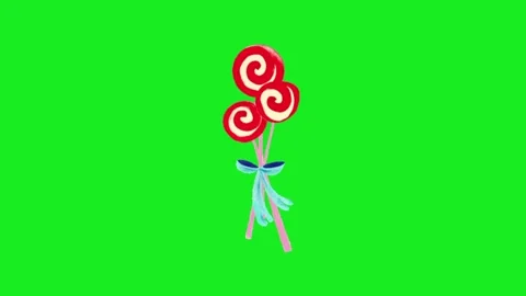 Lollipop candy animation on green screen 库存影片 332992904