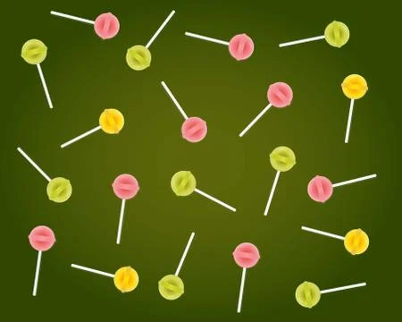 Lollipop candy background Stockillustratie