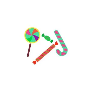 Lollipop candy Icon Vector Stock Illustration