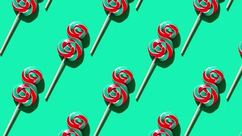 Lollipop candy pattern Stock Footage 152380517