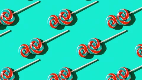 Lollipop candy pattern Stock Footage 152380583