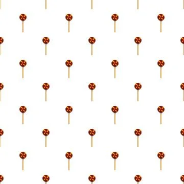Lollipop candy repeat pattern brown orange swirl sweet food Ilustração Stock
