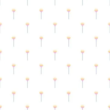 Lollipop candy repeating pattern on white background Stock Illustration