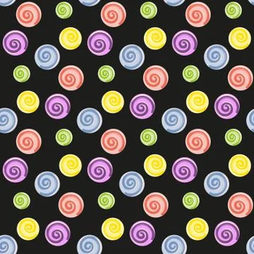 Lollipop. Candy. Seamless pattern. Illustrazione stock