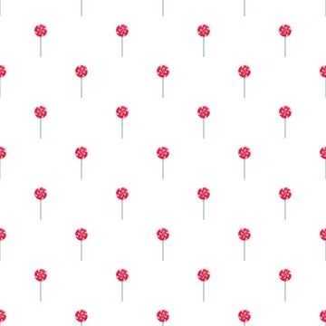 Lollipop candy seamless pattern on white background Illustrazione stock