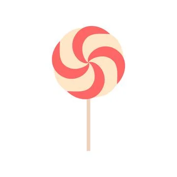 Lollipop candy vector. flat design illustration Stock Illustration