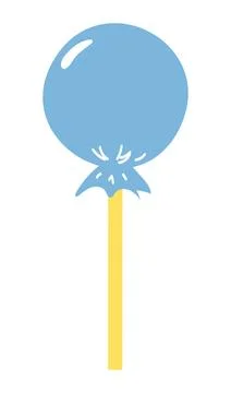 Lollipop candy in a wrapper hand drawn illustration 스톡 일러스트