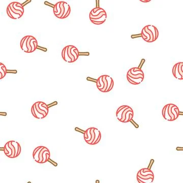 Lollipop dessert vector seamless pattern Illustrazione stock