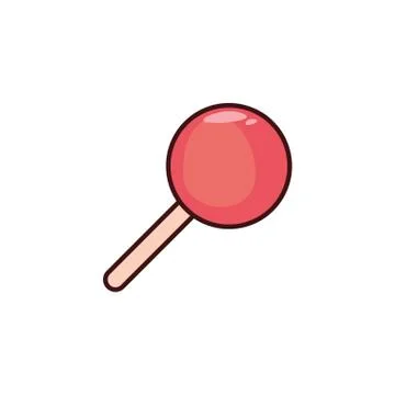 Lollipop flat on white background Stock Illustration