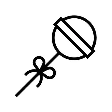 Lollipop gift vector illustration, line style icon Stock Illustration