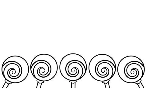 Lollipop hand drawn background 2 Stock Illustration