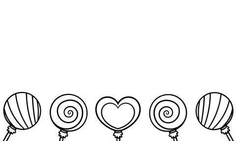 Lollipop hand drawn background Stock Illustration