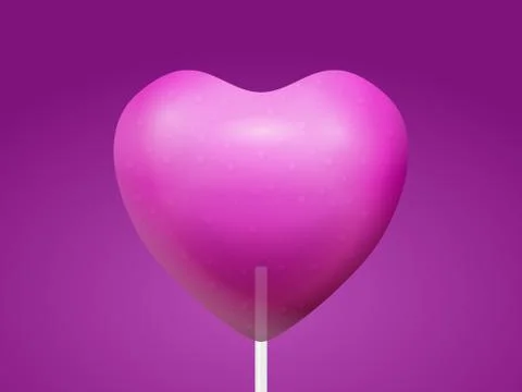 Lollipop heart background Stock Illustration