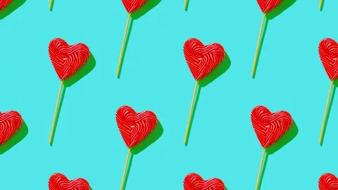 Lollipop heart shaped candy Stock Footage 153166348