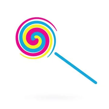 Lollipop icon flat design Stock Illustration