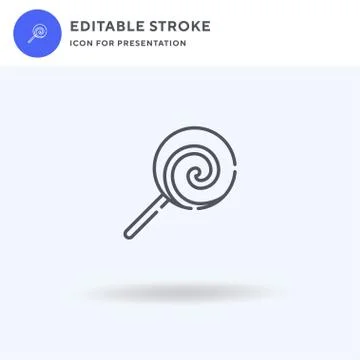 Lollipop icon vector, filled flat sign, solid pictogram isolated on white, logo Illustrazione stock