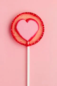 Lollipop on paper Stock Photos