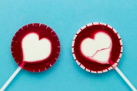 Lollipop on paper Stock Photos