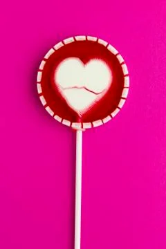 Lollipop on paper Stock Photos