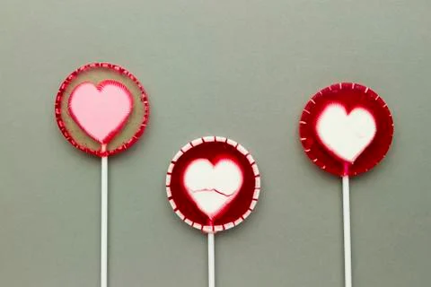 Lollipop on paper Stock Photos