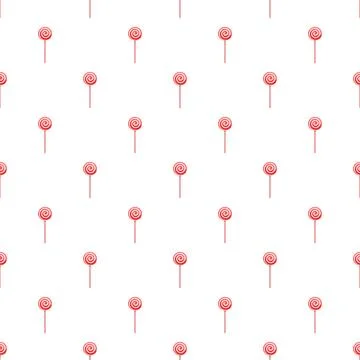 Lollipop pattern repeats across a white background Stock Illustration