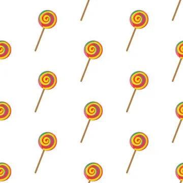 Lollipop. Seamless pattern Stock Illustration