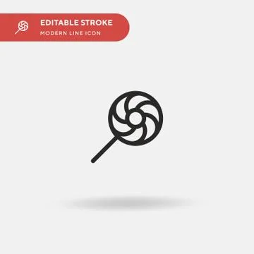 Lollipop Simple vector icon. Illustration symbol design template for web mobi Stock-Illustration