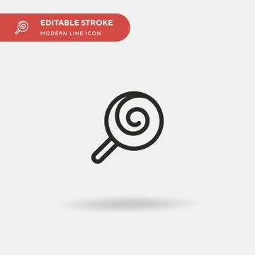 Lollipop Simple vector icon. Illustration symbol design template for web mobi Stock-Illustration