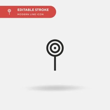 Lollipop Simple vector icon. Illustration symbol design template for web mobi Stock-Illustration