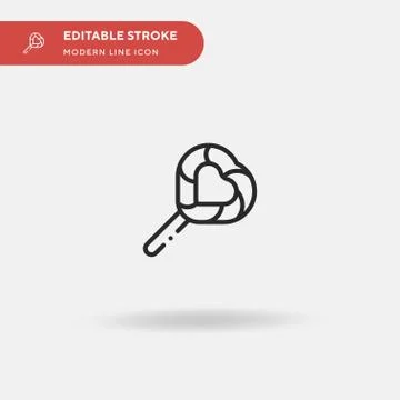 Lollipop Simple vector icon. Illustration symbol design template for web mobi Stock-Illustration