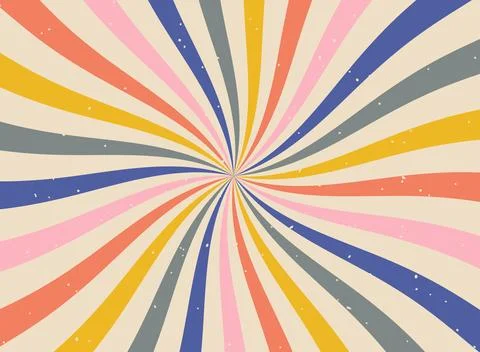 Lollipop vortex patterns intermixed with strawberry and circus elements Illustrazione stock