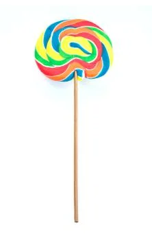Lollipop on white background Stock Photos